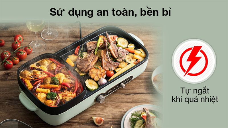 Bếp lẩu nướng đa năng Bear DKL-C15G1 - Hàng chính hãng