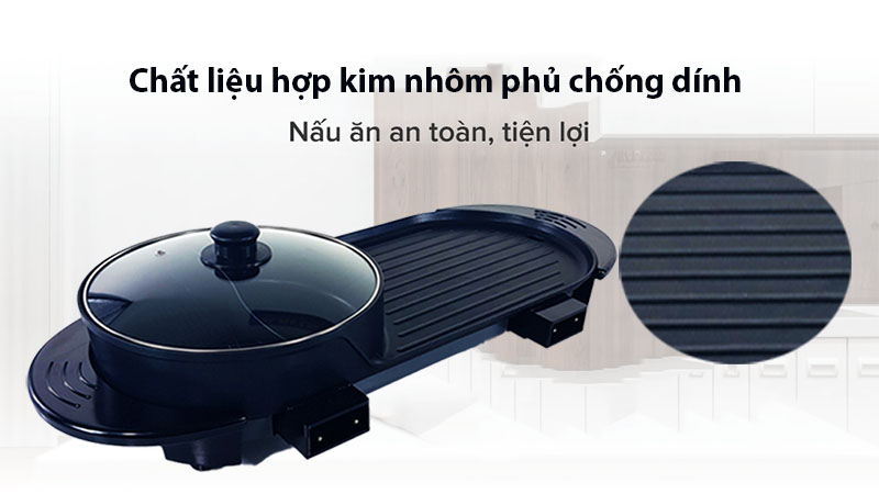 Bếp lẩu nướng đa năng Matika MTK-6929 - Hàng chính hãng