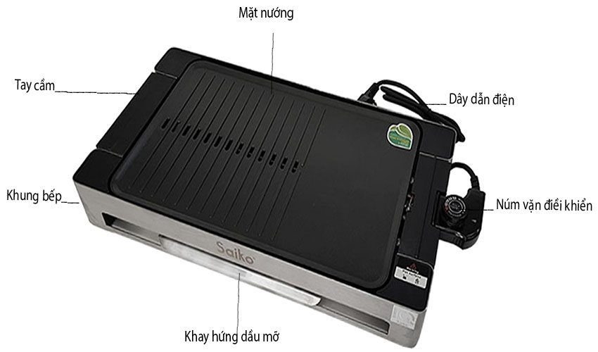 Bếp nướng điện Saiko GR-2150T - Hàng chính hãng