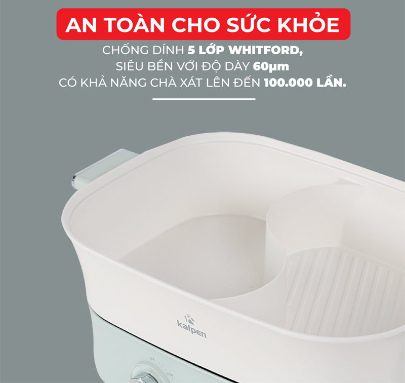 Bếp lẩu nướng đa năng Kalpen PP66 - Hàng chính hãng
