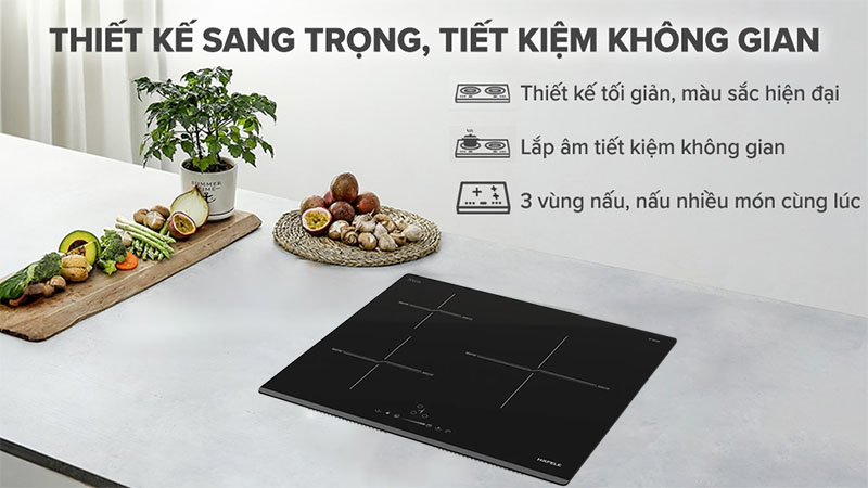Bếp từ 3 vùng nấu Hafele HC-I6030B 536.61.831 - Hàng chính hãng