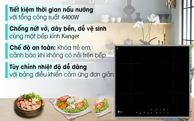 Bếp từ 4 vùng nấu Arber AB-445S - Hàng chính hãng