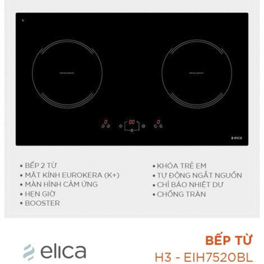 Bếp từ Elica H3-EIH7520BL - Hàng chính hãng