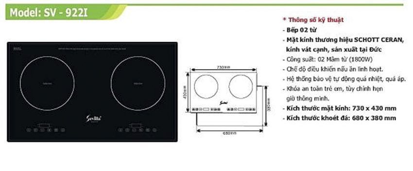 Bếp từ Sevilla SV-922I - Hàng chính hãng