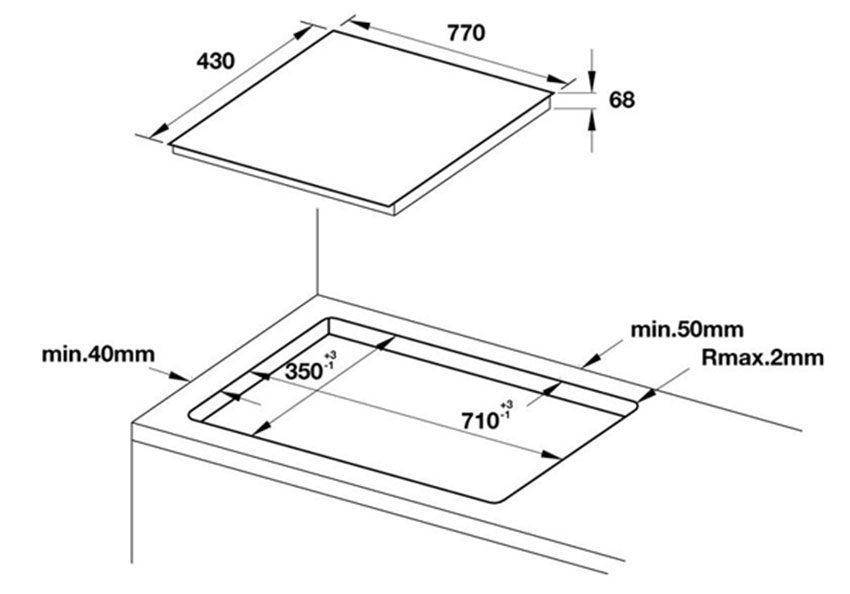 Bếp từ ba âm kính Hafele HC-IF77A - Hàng chính hãng