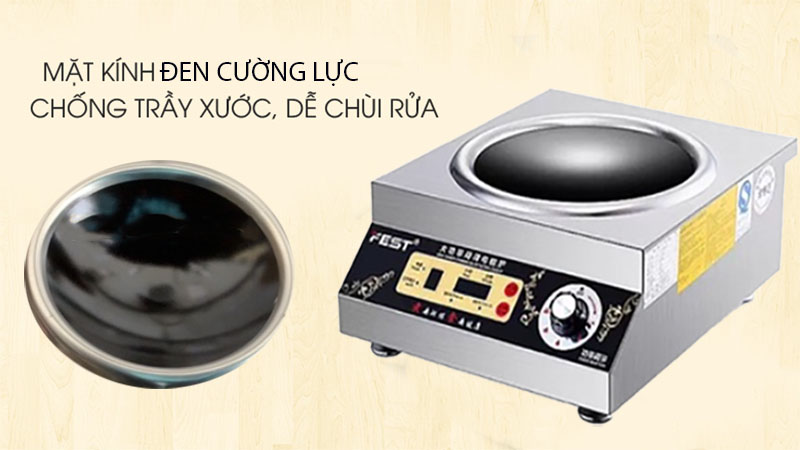 Bếp từ công nghiệp Fest 3500W mặt cong - Hàng chính hãng