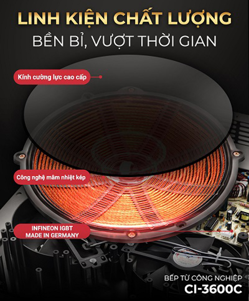 Bếp từ công nghiệp Kocher CI-3600C - Hàng chính hãng