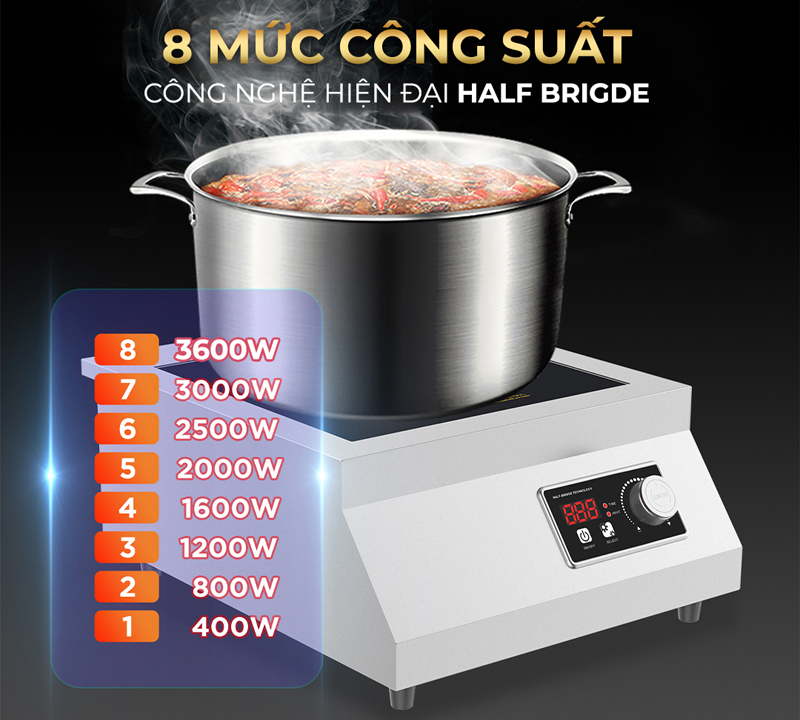 Bếp điện từ đơn công nghiệp Kocher CI-3600F - Hàng chính hãng