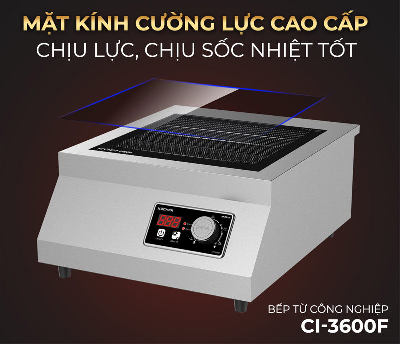Bếp điện từ đơn công nghiệp Kocher CI-3600F - Hàng chính hãng