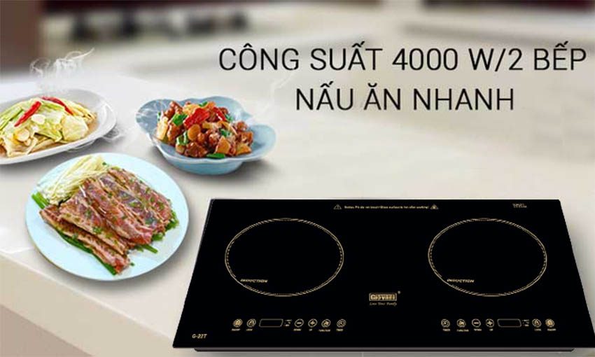 Bếp từ đôi Giovani G-22T - Hàng chính hãng