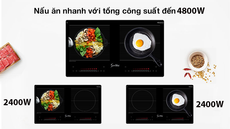 Bếp từ đôi Sevilla SV-TL02 - Hàng chính hãng