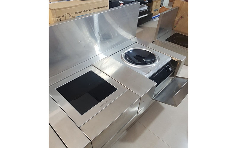 Bếp từ đôi công nghiệp Akita Japan 8000W mặt lồi + mặt lõm - Hàng chính hãng