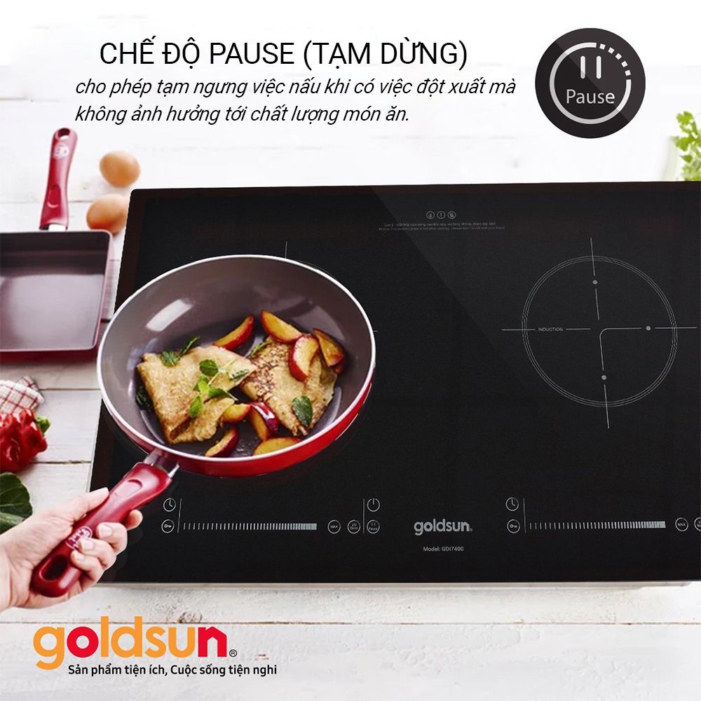 Bếp điện từ đôi Goldsun GDI7400 - Hàng chính hãng