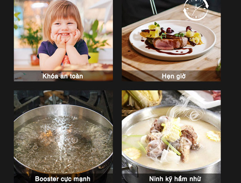Bếp điện từ đôi Richborn RI7343H28Q - Hàng chính hãng