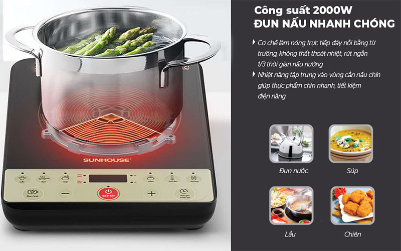 Bếp từ đơn Sunhouse SHD6165 - Hàng chính hãng