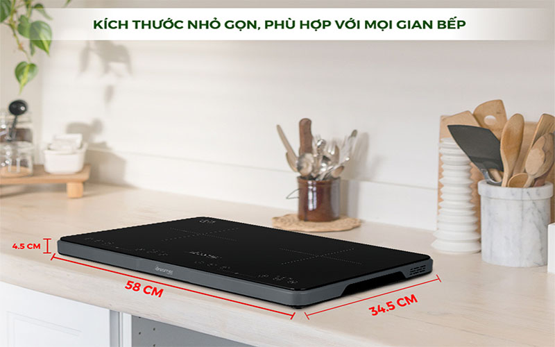 Bếp từ dương đôi Dreamer DKA-DIC135B - Hàng chính hãng