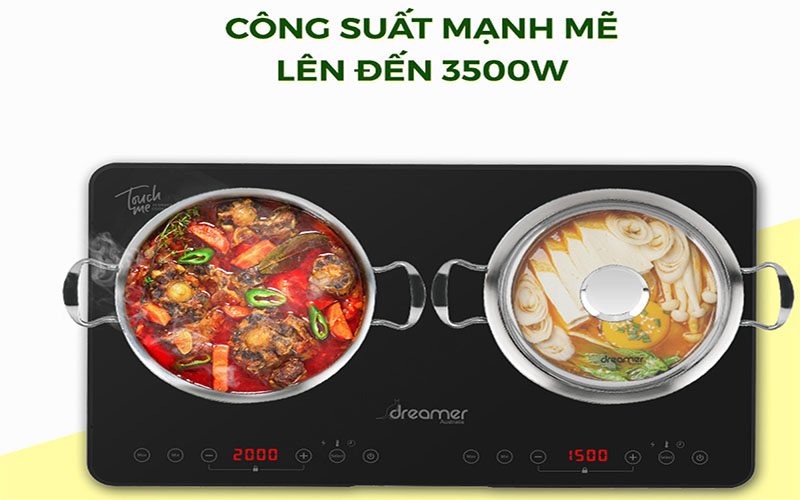 Bếp từ dương đôi Dreamer DKA-DIC135B - Hàng chính hãng