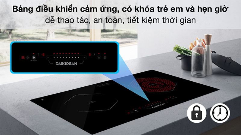 Bếp từ hồng ngoại lắp âm Daikiosan DKC-200002 - Hàng chính hãng