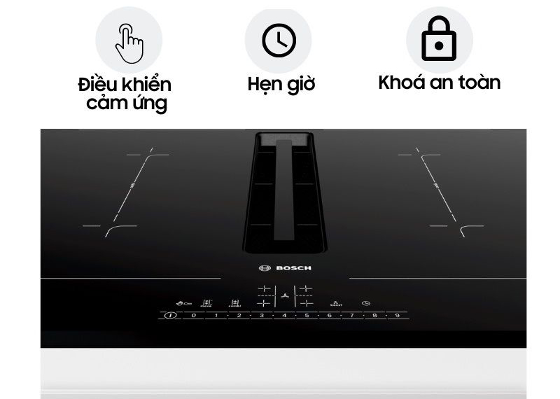 Bếp từ kết hợp hút mùi Bosch HMH.PVQ731F15E - Hàng chính hãng