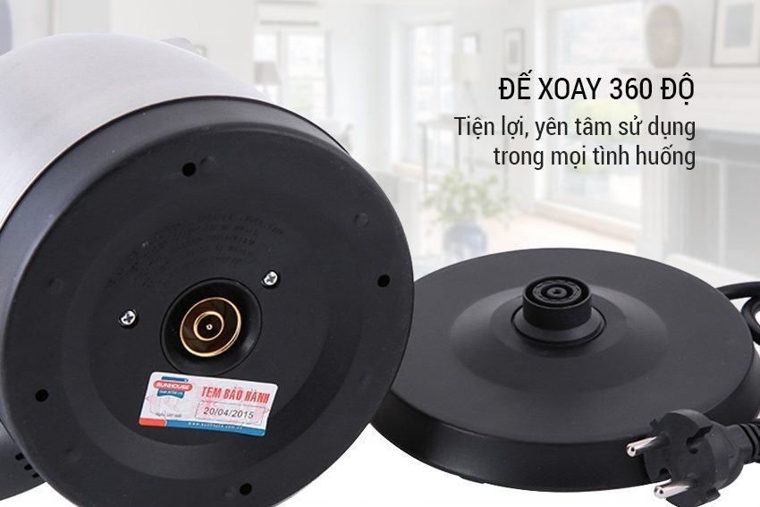 Ấm siêu tốc inox Sunhouse SHD1182 - Hàng chính hãng