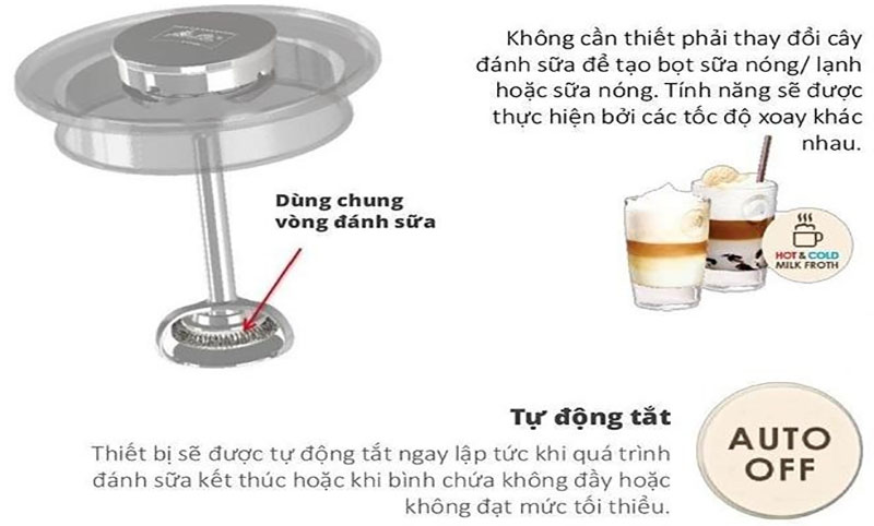Bình đánh sữa Melitta Cremio II Stainless Steel - Hàng chính hãng
