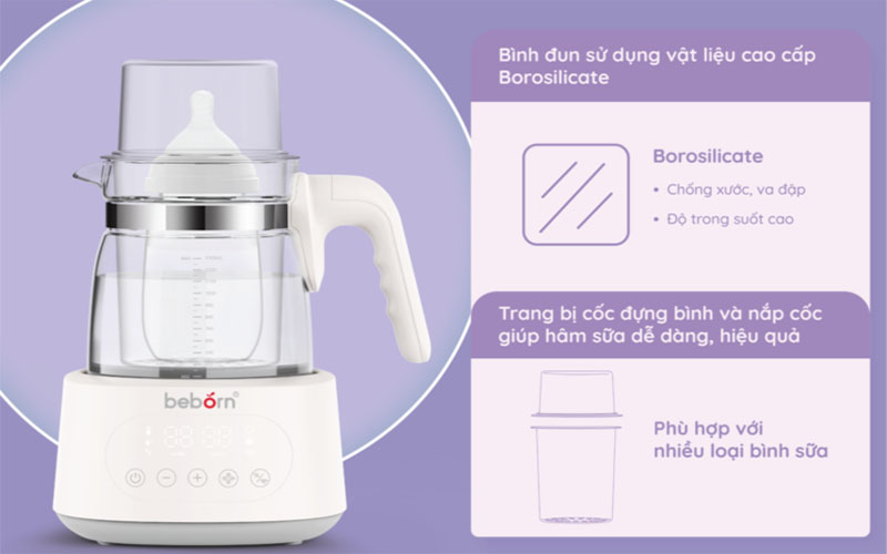 Bình đun nước giữ nhiệt Beborn K01HB - Hàng chính hãng