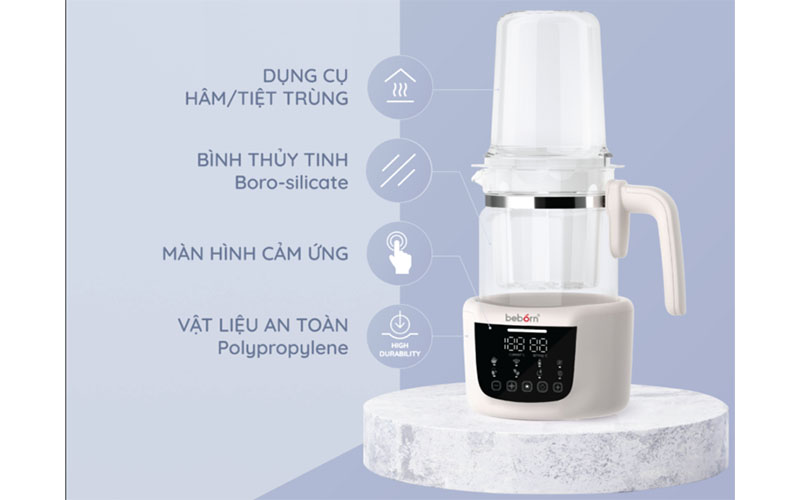 Bình đun nước giữ nhiệt Beborn K02TN - Hàng chính hãng