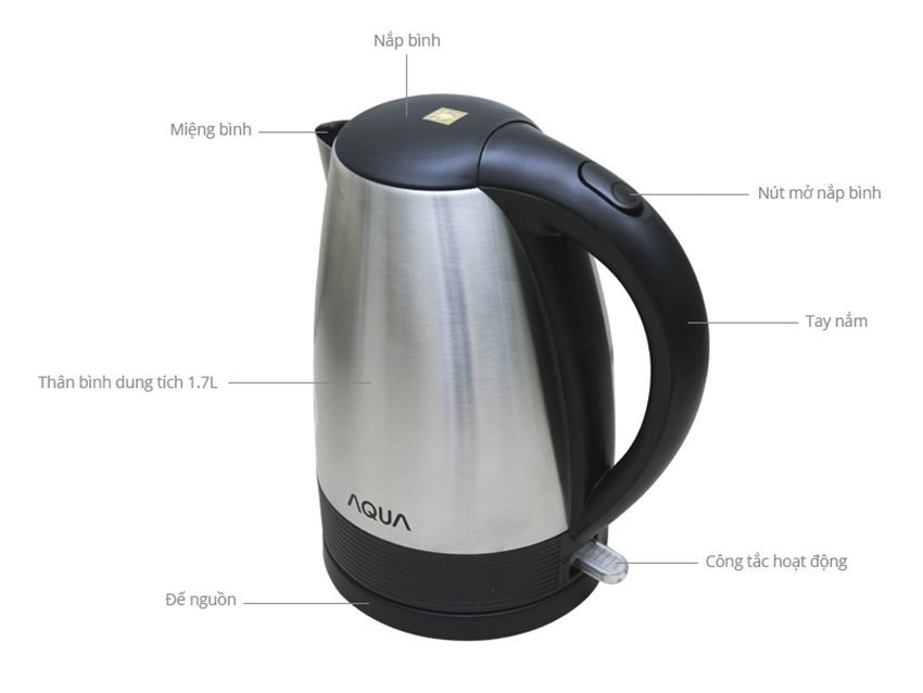 Bình đun siêu tốc Aqua AJK-F776ST - Hàng chính hãng