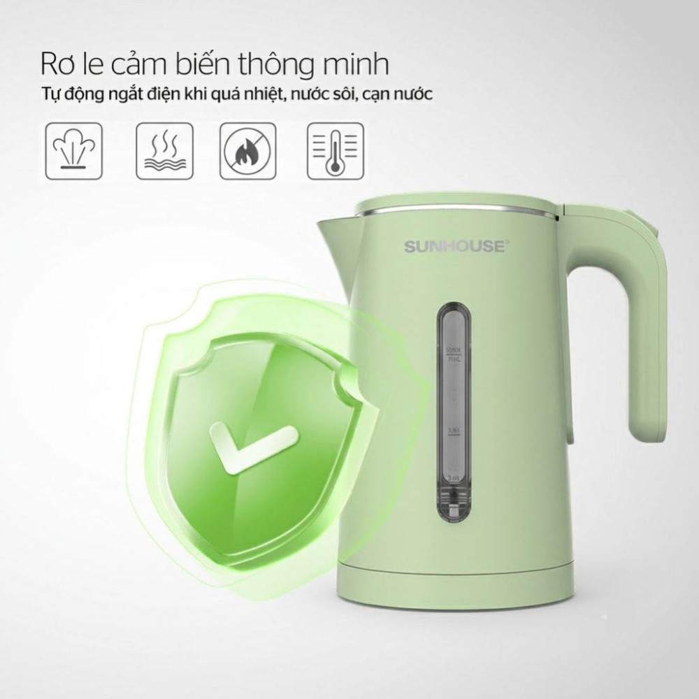 Bình đun siêu tốc Sunhouse 1.8 lít SHD1353 - Hàng chính hãng