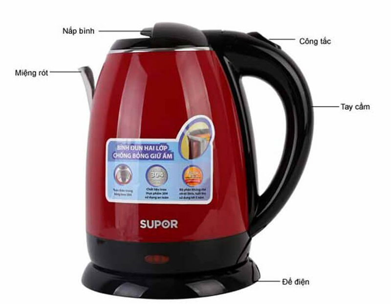 Bình đun siêu tốc Supor SWF15S06AVN - Hàng chính hãng