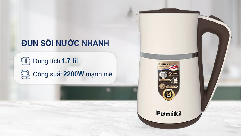 Bình đun nước siêu tốc Funiki HKT5233 - Hàng chính hãng