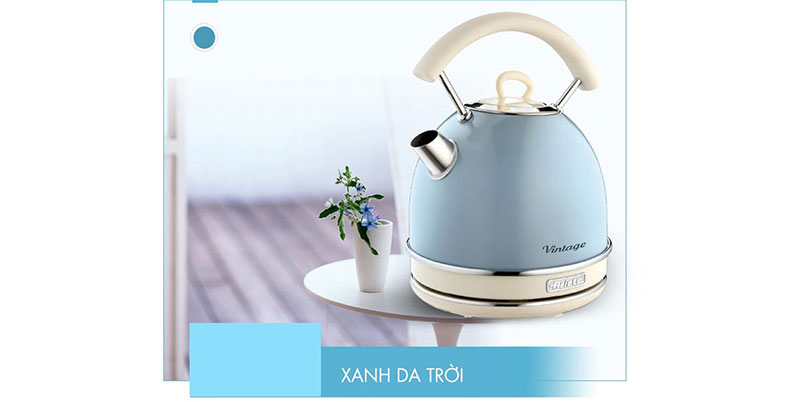 Bình đun siêu tốc tròn 1,7 lít Ariete MOD.2877 - Hàng chính hãng