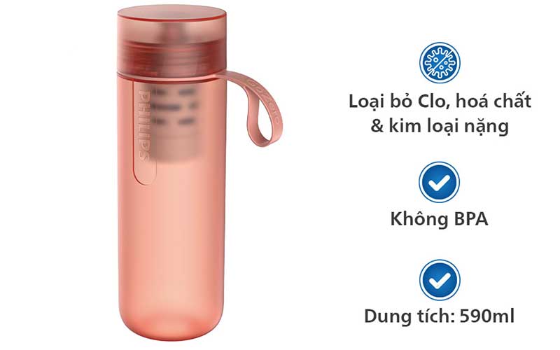Bình lọc nước thể thao Philips AWP2712 - Hàng chính hãng