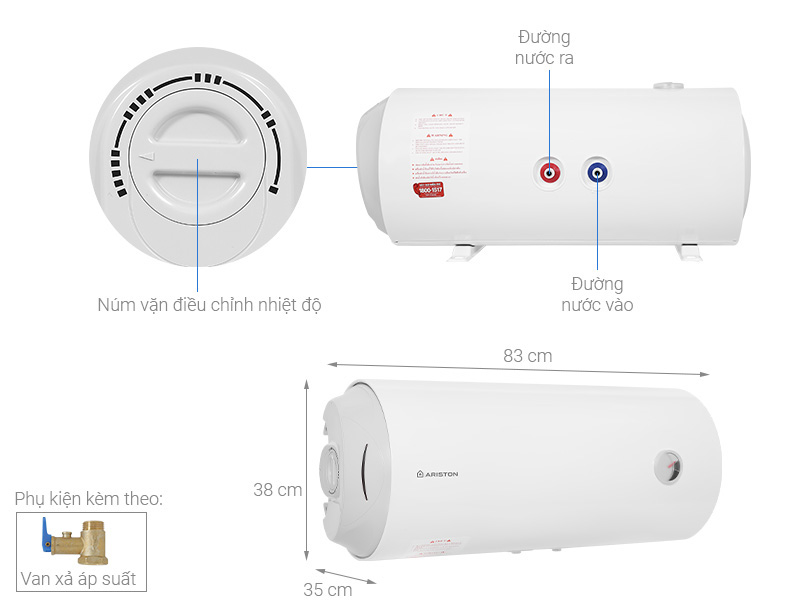 Máy nước nóng gián tiếp Ariston PRO 50 V-SH - Hàng chính hãng
