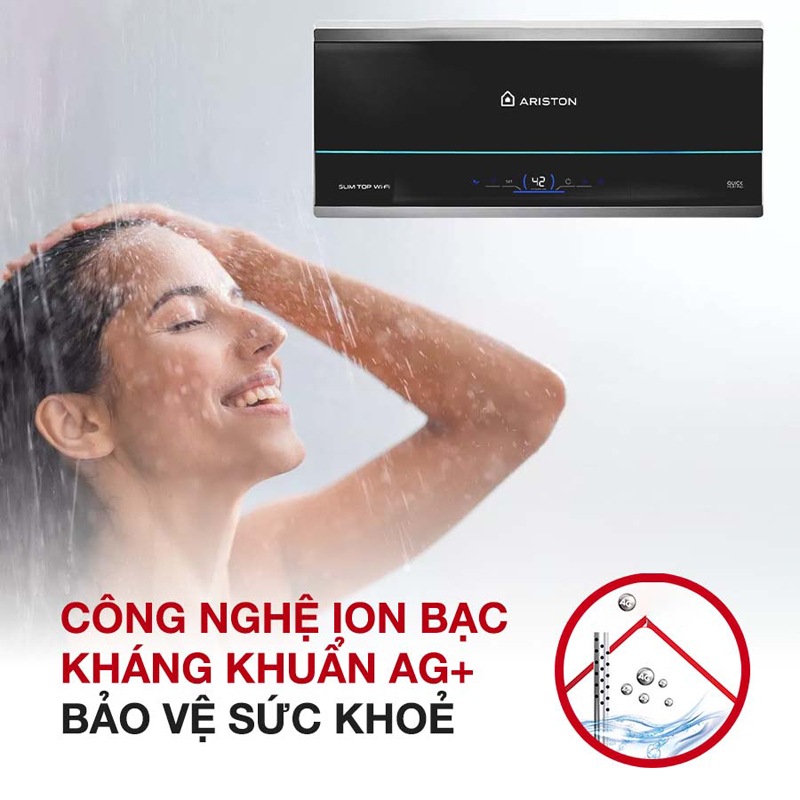 Bình nóng lạnh Ariston Slim3 SL3 20 TOP WIFI - Hàng chính hãng