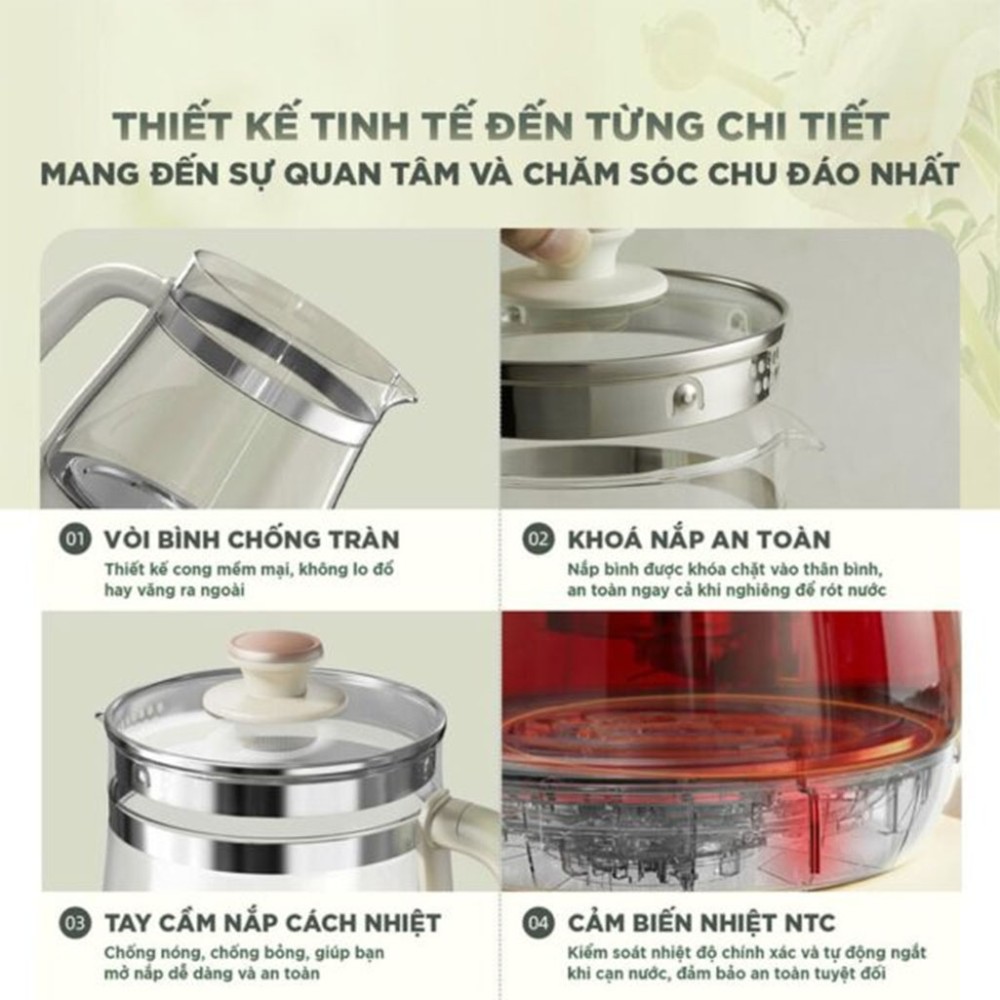 Máy pha trà Bear HK-5H15L96 1.5L - Hàng chính hãng