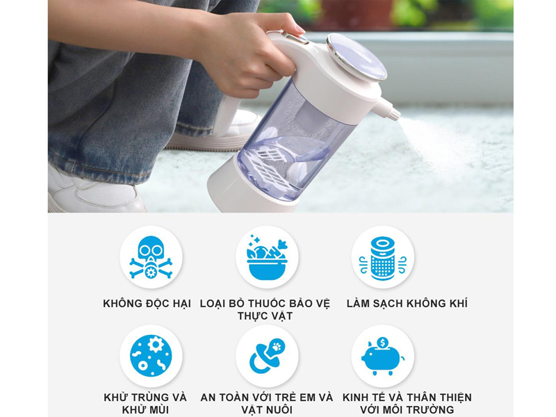 Bình điện phân phun sương diệt khuẩn Ultty SKJ-CRS01 - Hàng chính hãng