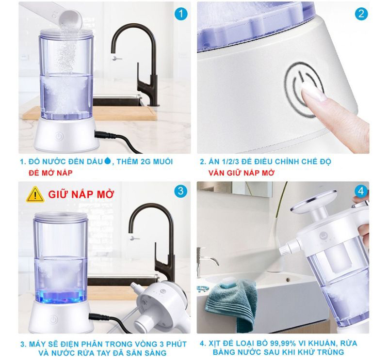 Bình điện phân phun sương diệt khuẩn Ultty SKJ-CRS01 - Hàng chính hãng