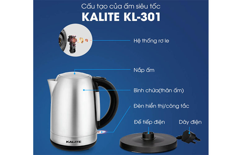 Bình đun siêu tốc Kalite KL-301 - Hàng chính hãng