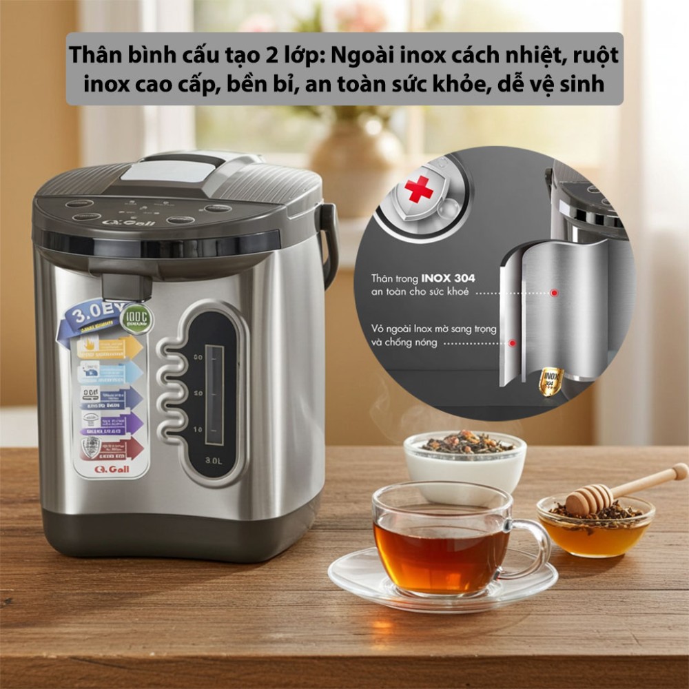 Bình thủy điện Gali GL-5030G - Hàng chính hãng