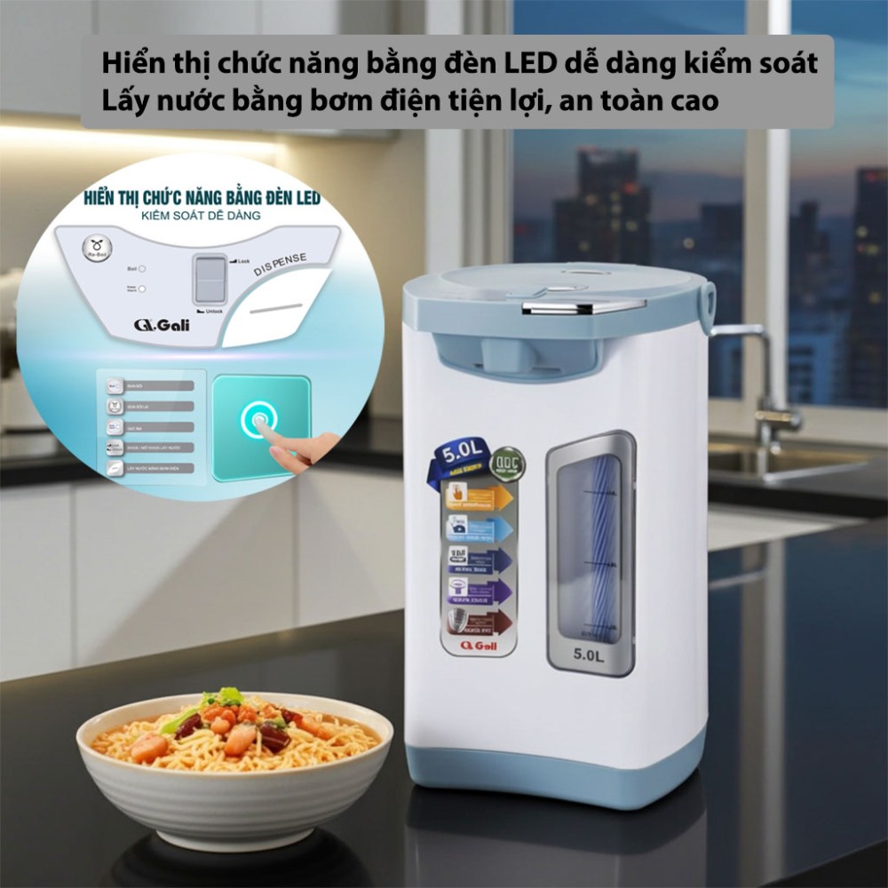 Bình thủy điện Gali GL-5050A - Hàng chính hãng
