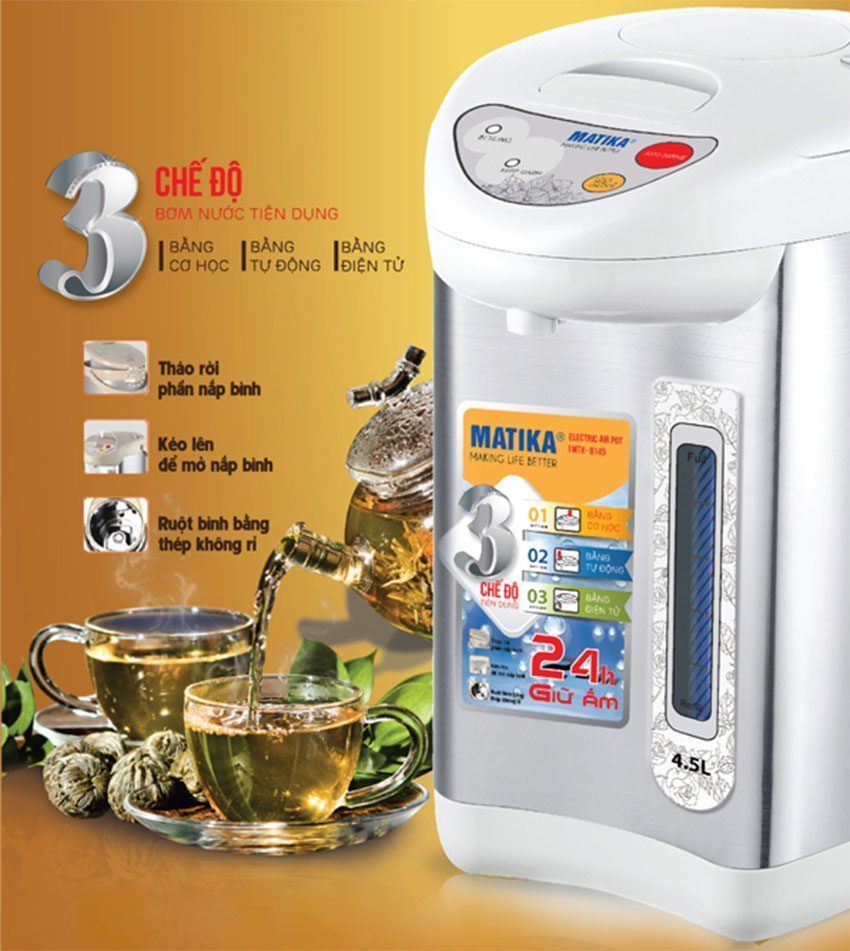 Bình thủy điện Matika MTK-8145 - Hàng chính hãng