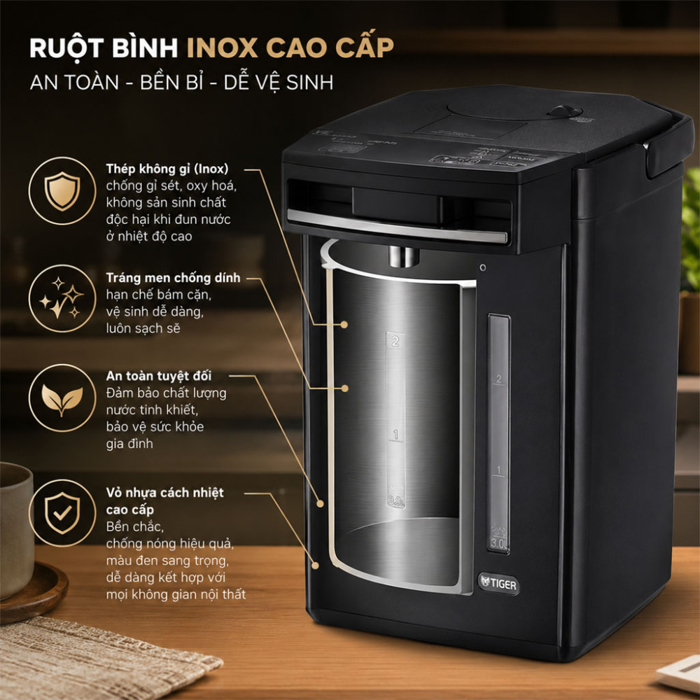 Bình thủy điện Tiger PIM-J30W - Hàng chính hãng