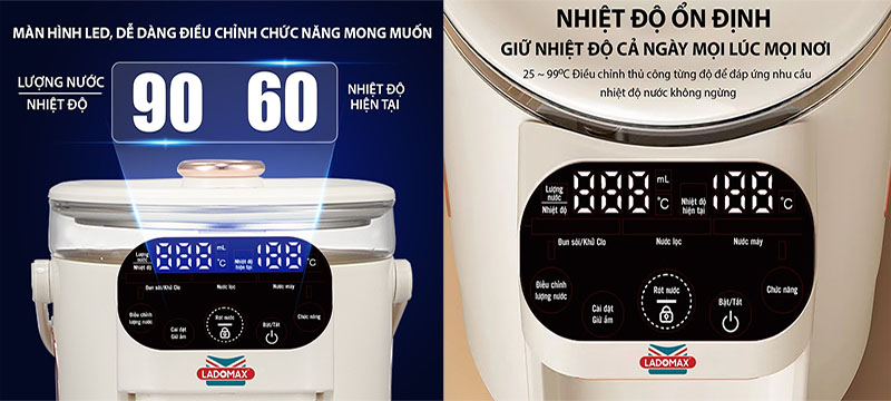 Bình thủy điện thông minh Ladomax HA-1630 - Hàng chính hãng