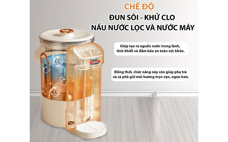 Bình thủy điện thông minh Ladomax HA-1630 - Hàng chính hãng