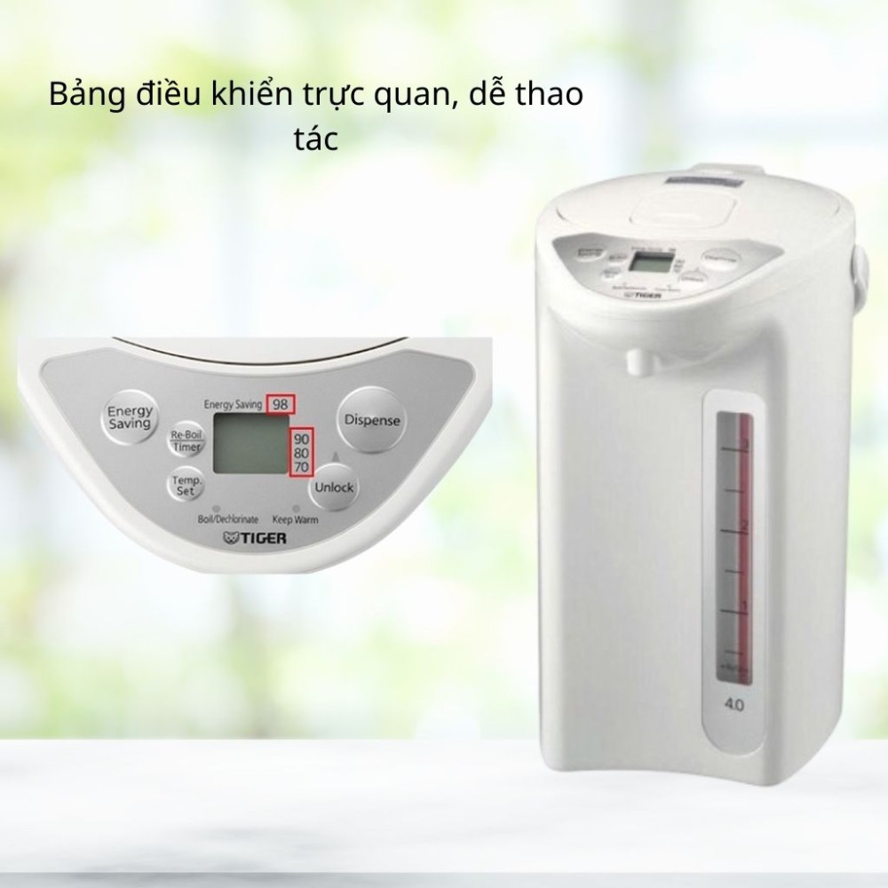 Bình thủy điện Tiger PDR-C40W - Hàng chính hãng