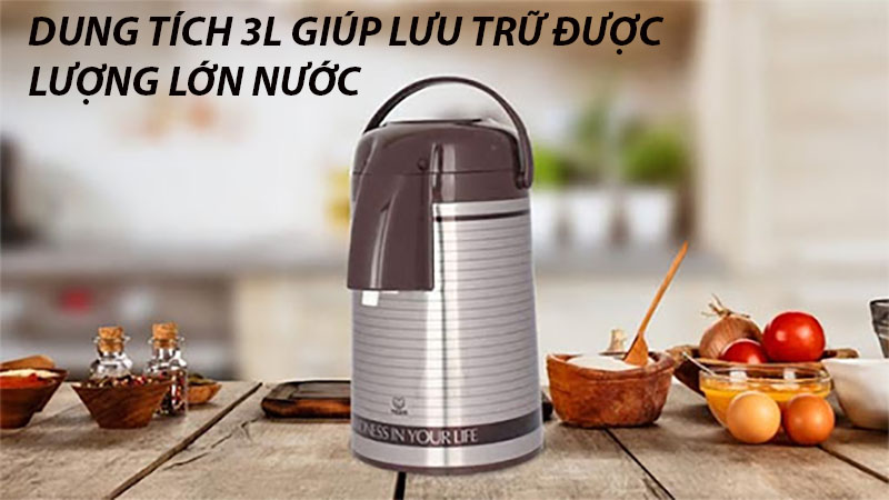 Bình thủy giữ nhiệt Tiger PNM-B30S - Hàng chính hãng