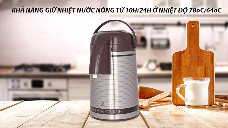 Bình thủy giữ nhiệt Tiger PNM-B30S - Hàng chính hãng