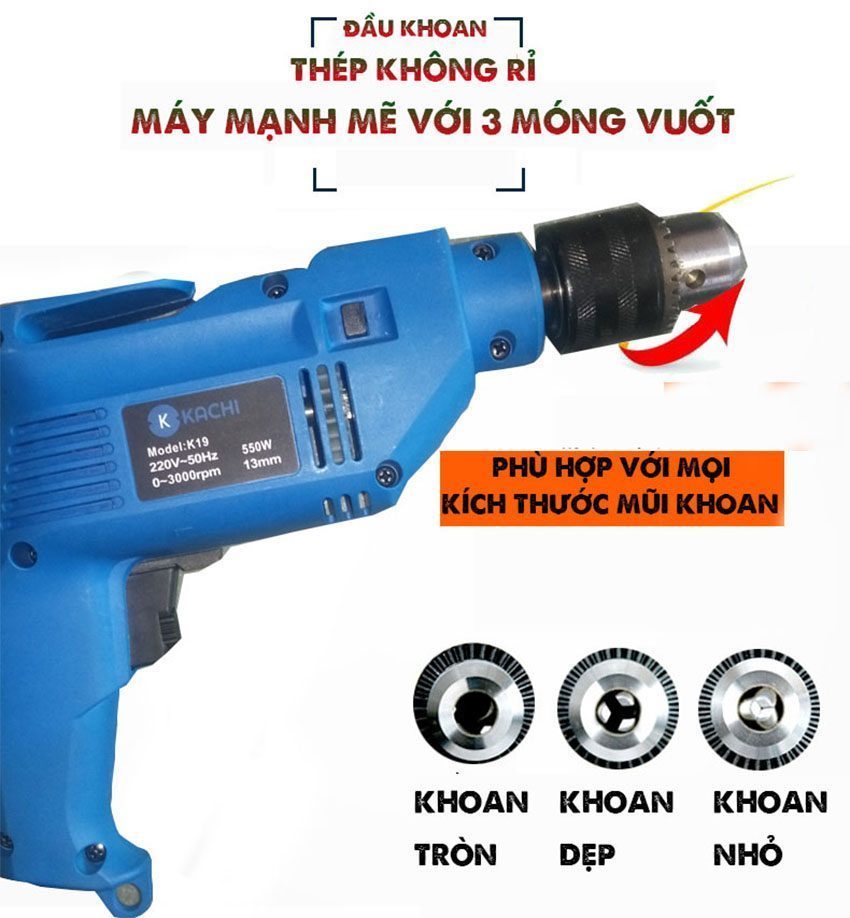 Bộ khoan đa năng có cưa đĩa mài Kachi K-19  - Hàng chính hãng