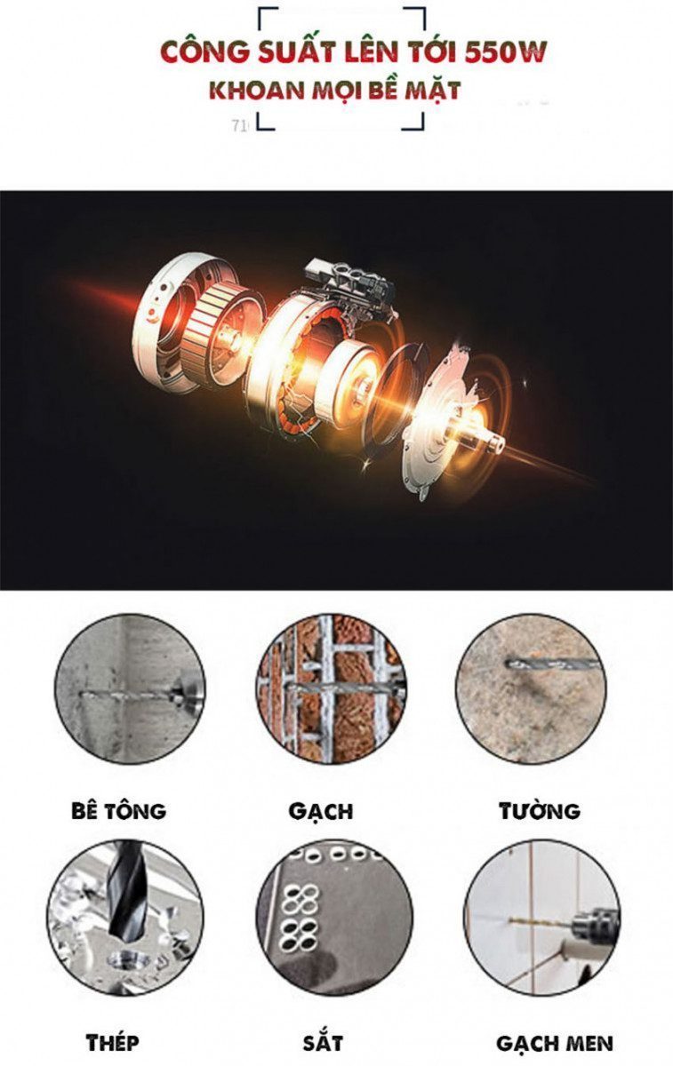 Bộ khoan đa năng có cưa đĩa mài Kachi K-19  - Hàng chính hãng